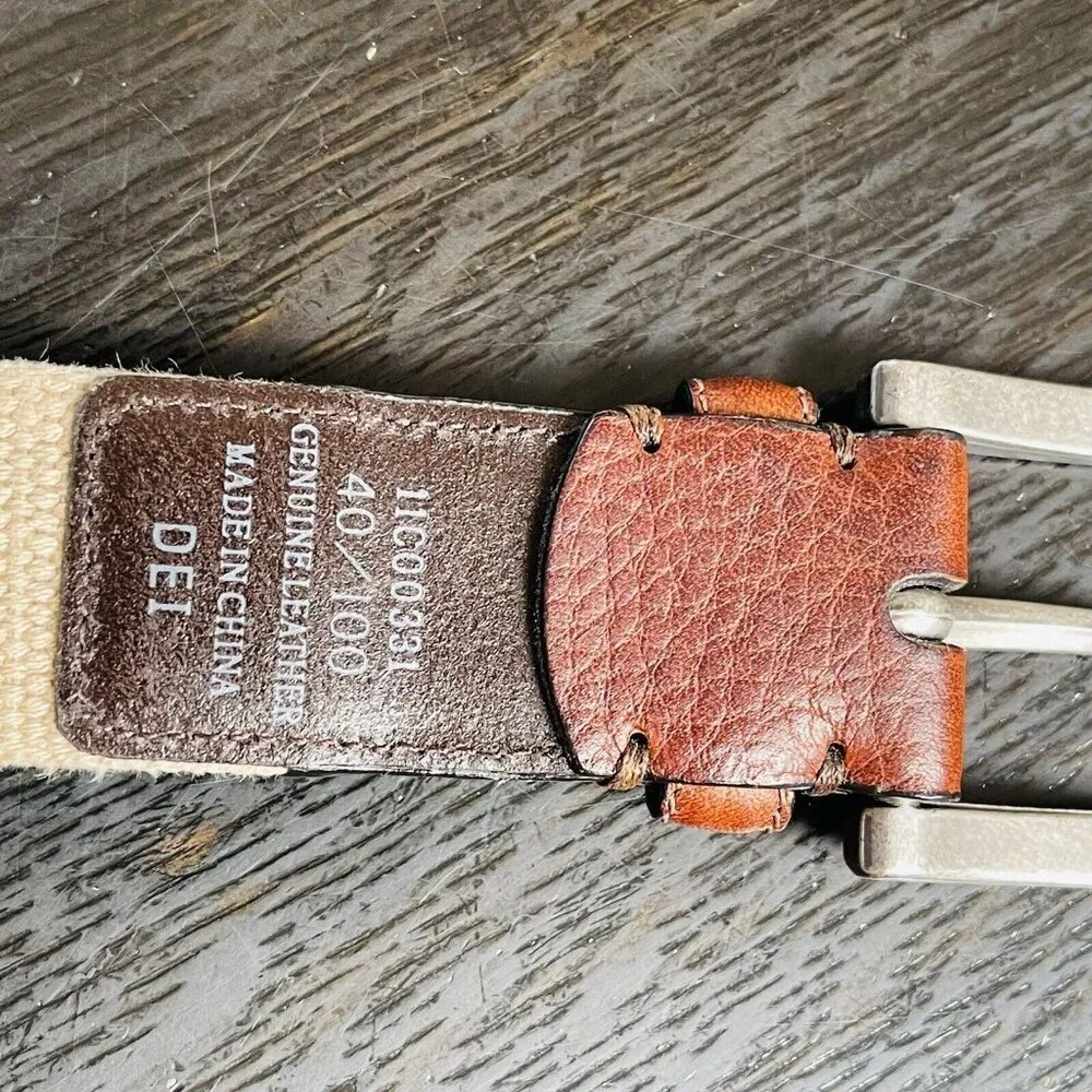 Columbia Leather Fabric Belt‎ Mens 40 Western Outdoor Casual Travel Vacation